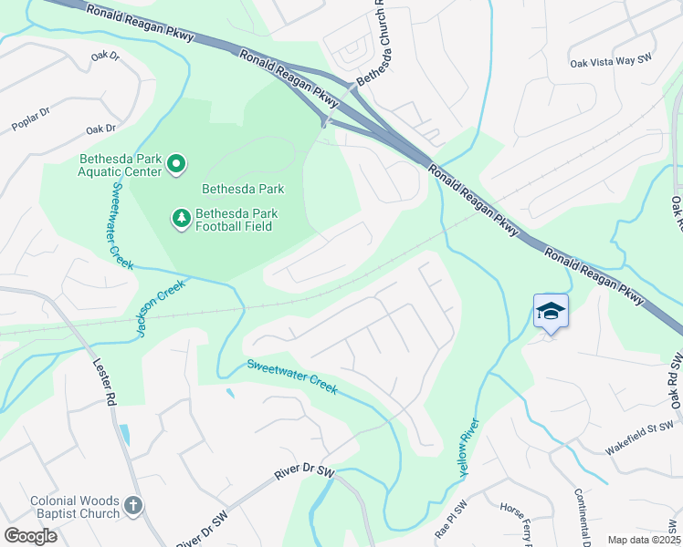 map of restaurants, bars, coffee shops, grocery stores, and more near 330 Bethesda Park Trail in Lawrenceville