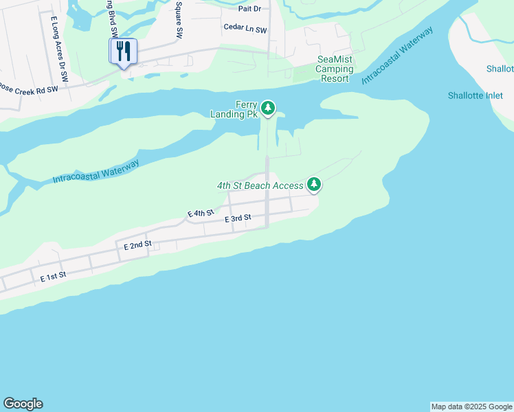 map of restaurants, bars, coffee shops, grocery stores, and more near 438 East 4th Street in Ocean Isle Beach