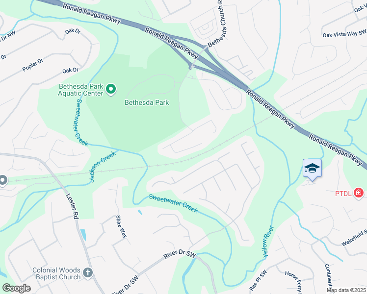 map of restaurants, bars, coffee shops, grocery stores, and more near 385 Bethesda Park Trail in Lawrenceville
