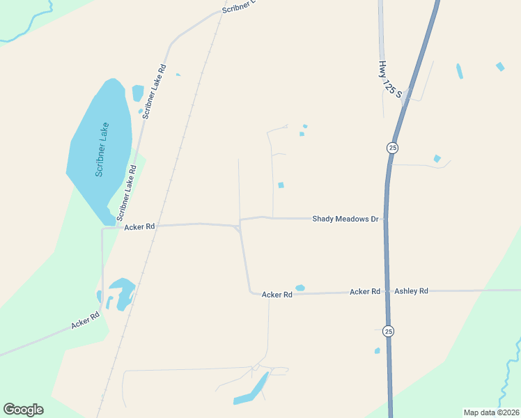 map of restaurants, bars, coffee shops, grocery stores, and more near 50001 Shady Meadows Drive in Amory