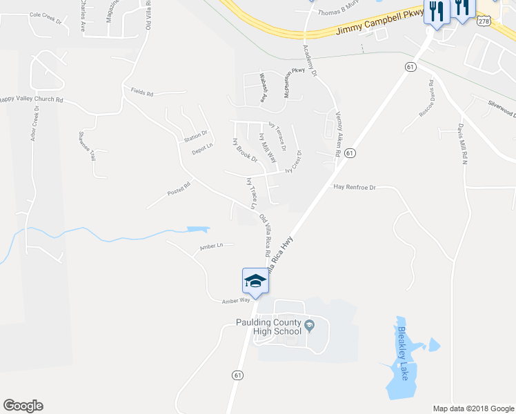 map of restaurants, bars, coffee shops, grocery stores, and more near 100 Ivy Trace Lane in Dallas