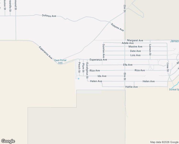map of restaurants, bars, coffee shops, grocery stores, and more near 51621 Riza Avenue in Cabazon