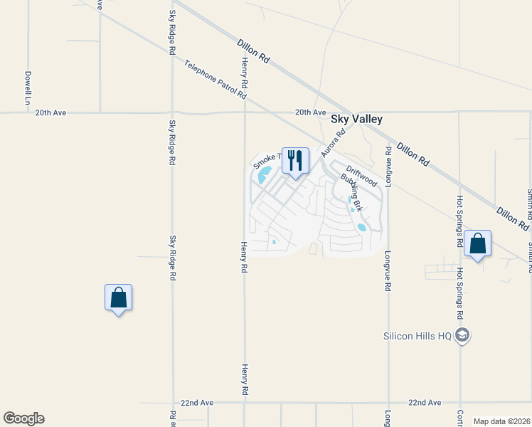 map of restaurants, bars, coffee shops, grocery stores, and more near in Desert Hot Springs