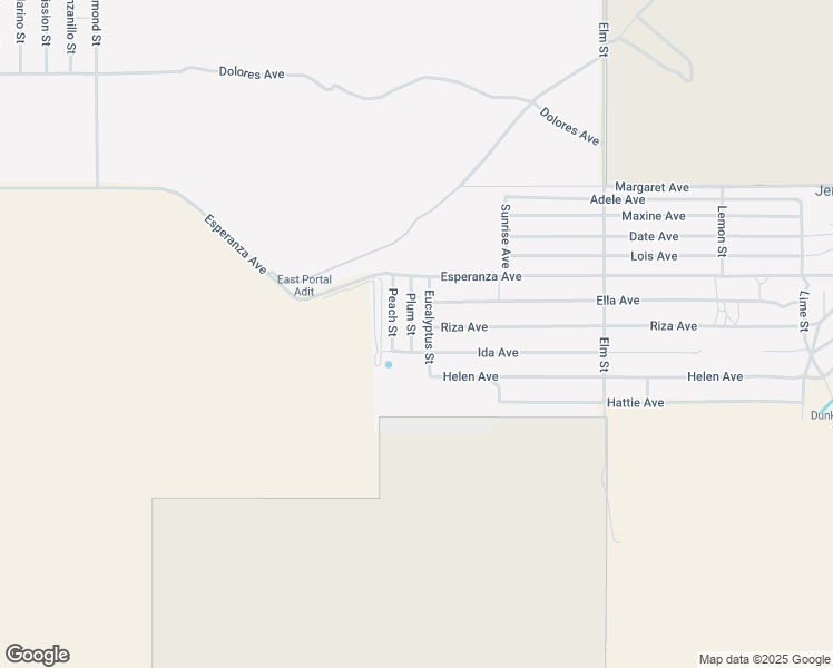 map of restaurants, bars, coffee shops, grocery stores, and more near 15246 Plum Street in Cabazon