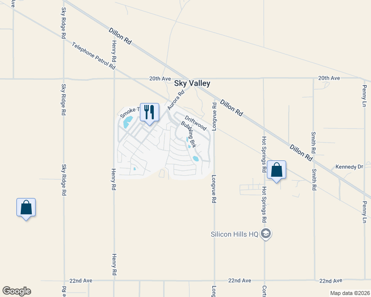 map of restaurants, bars, coffee shops, grocery stores, and more near in Sky Valley