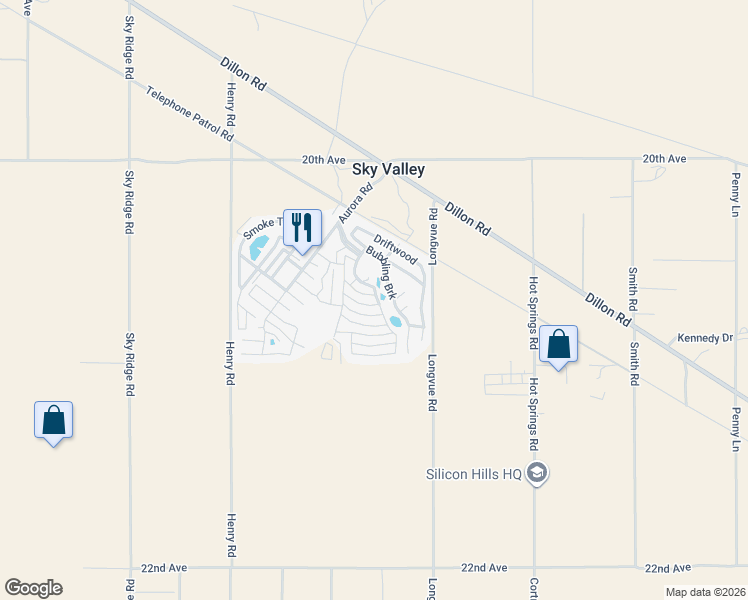 map of restaurants, bars, coffee shops, grocery stores, and more near in Sky Valley