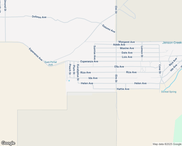 map of restaurants, bars, coffee shops, grocery stores, and more near Riza Avenue in Cabazon