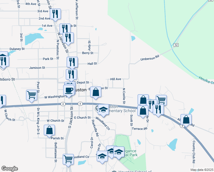map of restaurants, bars, coffee shops, grocery stores, and more near 470-478 East Hamilton Street in Houston
