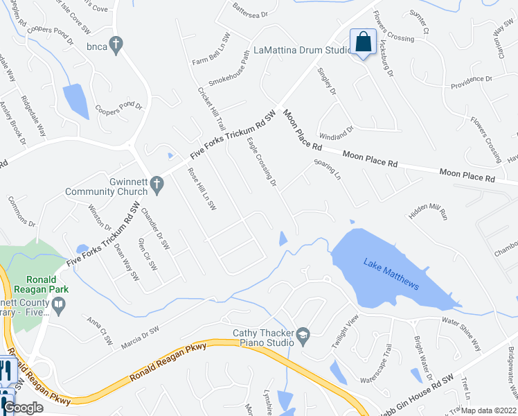 map of restaurants, bars, coffee shops, grocery stores, and more near 2417 Jade Drive in Lawrenceville