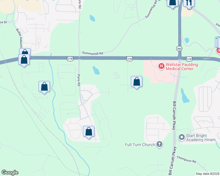 map of restaurants, bars, coffee shops, grocery stores, and more near 32 Copeland Trace in Dallas