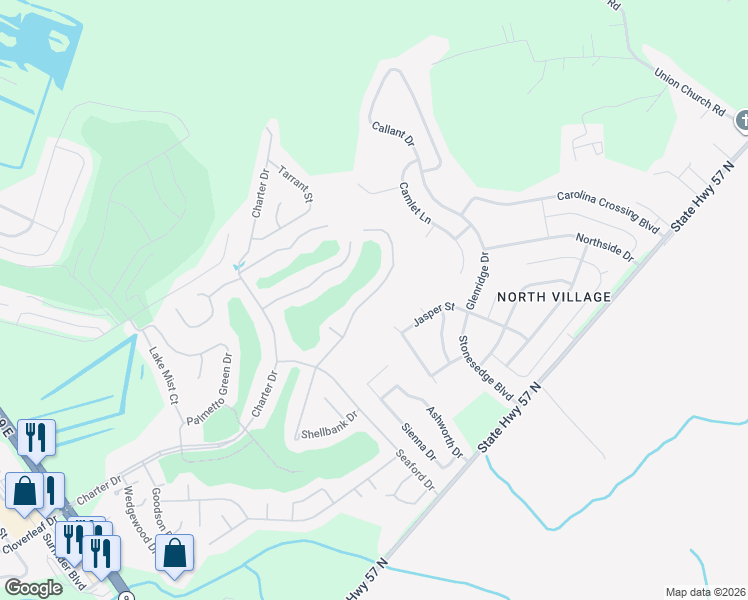 map of restaurants, bars, coffee shops, grocery stores, and more near 2440 Bittar Spar Road in Little River