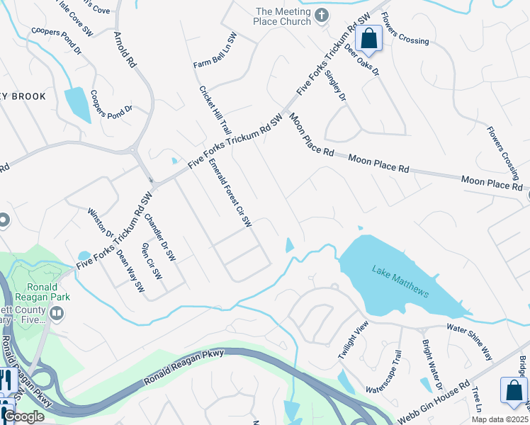 map of restaurants, bars, coffee shops, grocery stores, and more near 2417 Jade Drive in Lawrenceville