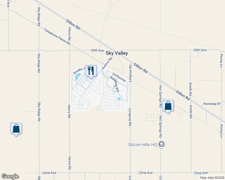 map of restaurants, bars, coffee shops, grocery stores, and more near in Sky Valley