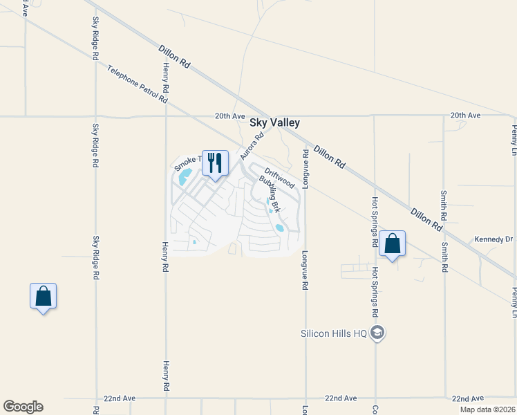 map of restaurants, bars, coffee shops, grocery stores, and more near in Sky Valley