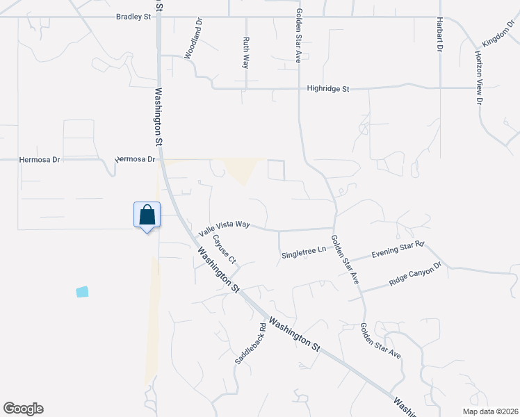 map of restaurants, bars, coffee shops, grocery stores, and more near 16306 Valle Vista Way in Riverside