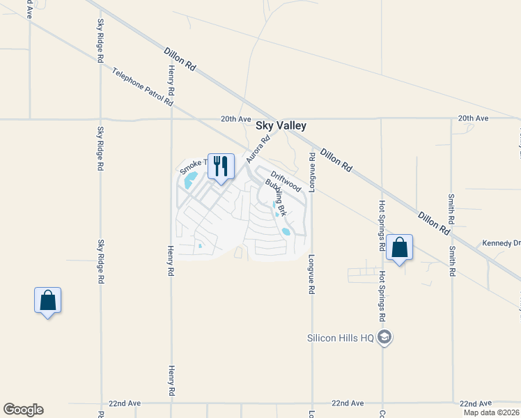 map of restaurants, bars, coffee shops, grocery stores, and more near in Sky Valley