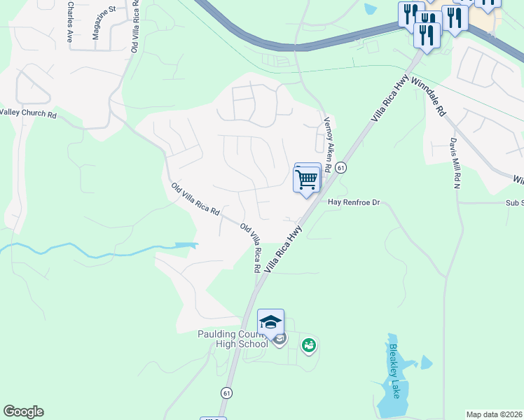 map of restaurants, bars, coffee shops, grocery stores, and more near 114 Ivy Brook Drive in Dallas