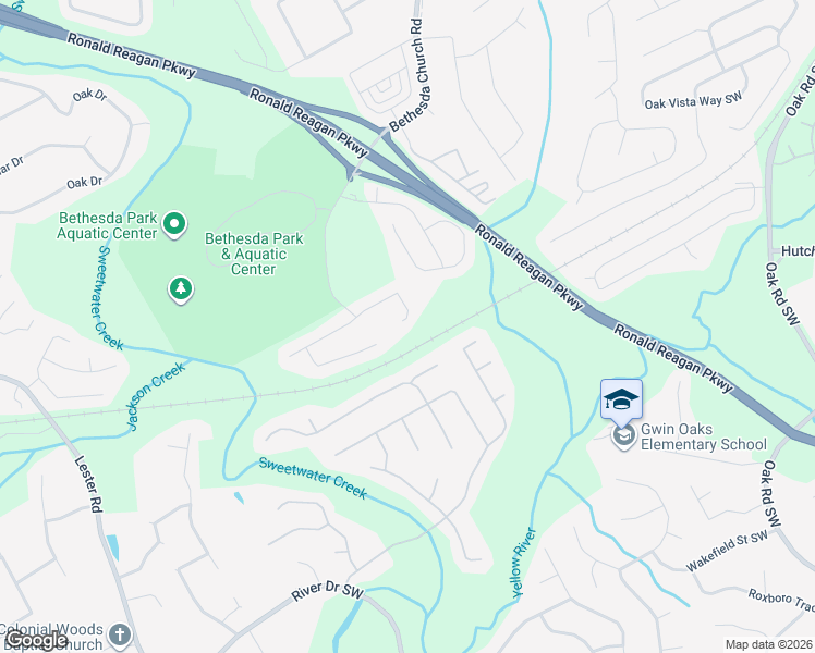 map of restaurants, bars, coffee shops, grocery stores, and more near 3245 Bethesda Park Court in Lawrenceville