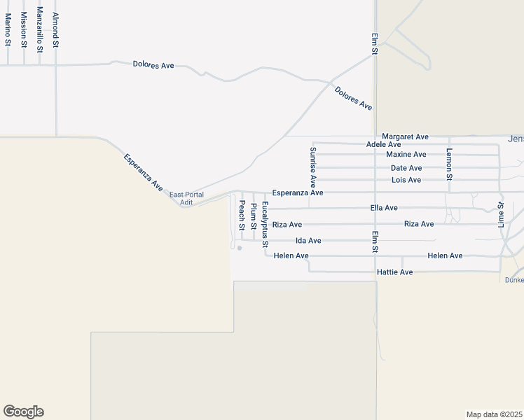 map of restaurants, bars, coffee shops, grocery stores, and more near 15161 Eucalyptus Street in Cabazon