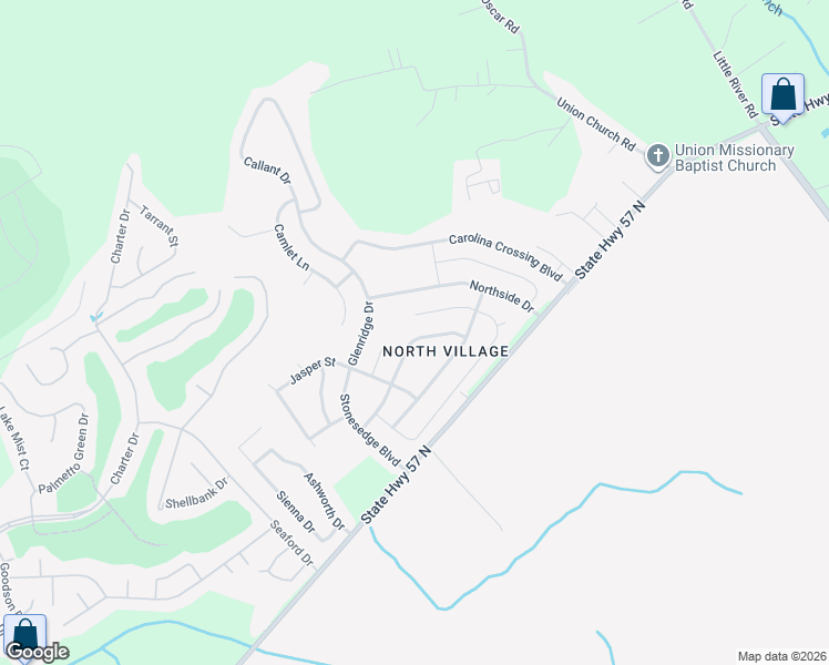 map of restaurants, bars, coffee shops, grocery stores, and more near 2889 Desert Rose Street in Little River