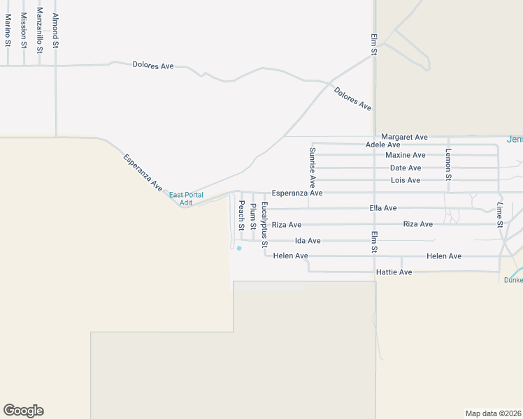 map of restaurants, bars, coffee shops, grocery stores, and more near 15161 Eucalyptus Street in Cabazon