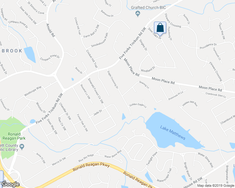 map of restaurants, bars, coffee shops, grocery stores, and more near 821 Eagle Crossing Drive in Lawrenceville