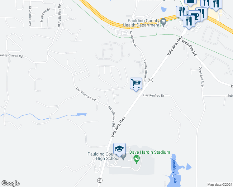 map of restaurants, bars, coffee shops, grocery stores, and more near 103 Ivy Glen in Dallas