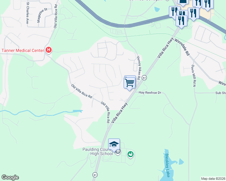 map of restaurants, bars, coffee shops, grocery stores, and more near 105 Ivy Glen in Dallas
