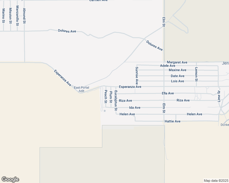 map of restaurants, bars, coffee shops, grocery stores, and more near 15161 Eucalyptus Street in Cabazon
