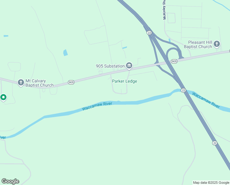 map of restaurants, bars, coffee shops, grocery stores, and more near 135 Royals Circle in Conway