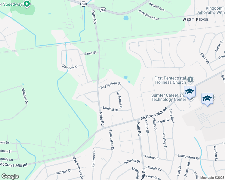map of restaurants, bars, coffee shops, grocery stores, and more near 731 Longwood Drive in Sumter