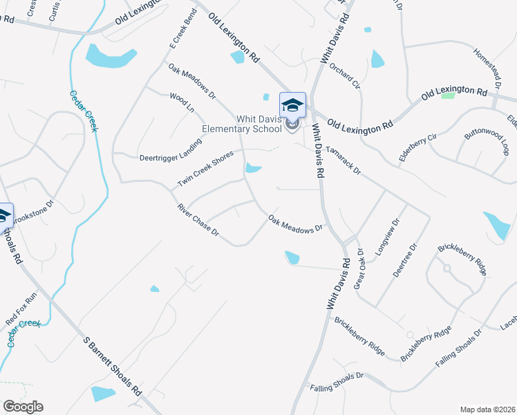 map of restaurants, bars, coffee shops, grocery stores, and more near 276 Oak Meadow Drive in Athens