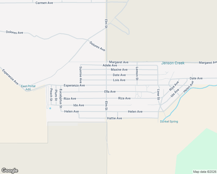 map of restaurants, bars, coffee shops, grocery stores, and more near Esperanza Avenue in Cabazon
