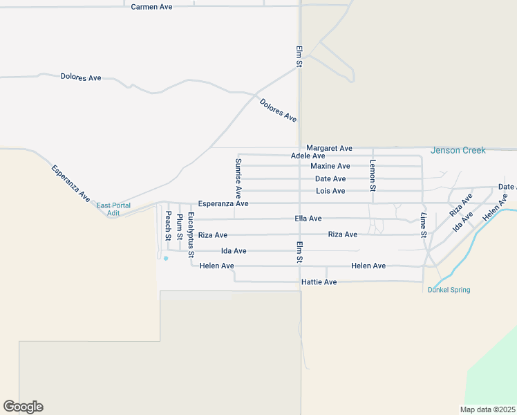 map of restaurants, bars, coffee shops, grocery stores, and more near Esperanza Avenue in Cabazon
