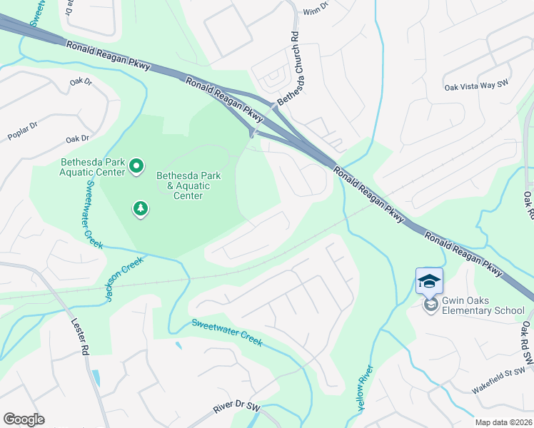 map of restaurants, bars, coffee shops, grocery stores, and more near 3365 Bethesda Park Court in Lawrenceville