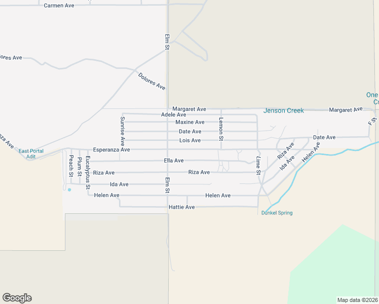 map of restaurants, bars, coffee shops, grocery stores, and more near Esperanza Avenue in Cabazon