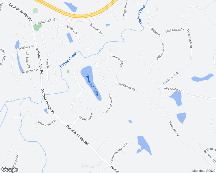 map of restaurants, bars, coffee shops, grocery stores, and more near 1380 Lake Wellbrook Drive in Athens