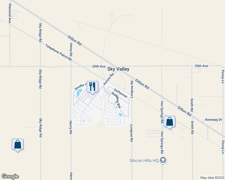map of restaurants, bars, coffee shops, grocery stores, and more near in Desert Hot Springs