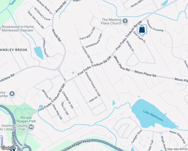 map of restaurants, bars, coffee shops, grocery stores, and more near 725 Cricket Hill Trail in Lawrenceville