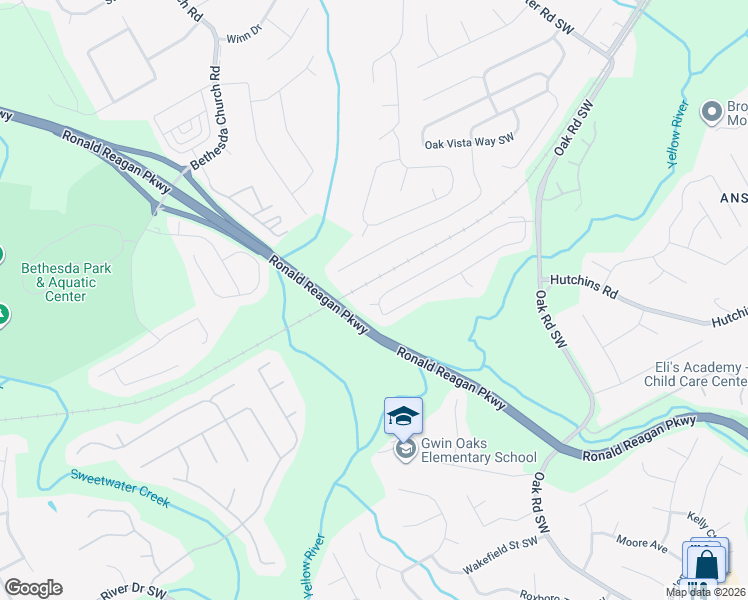 map of restaurants, bars, coffee shops, grocery stores, and more near 3323 Bridge Walk Drive in Lawrenceville