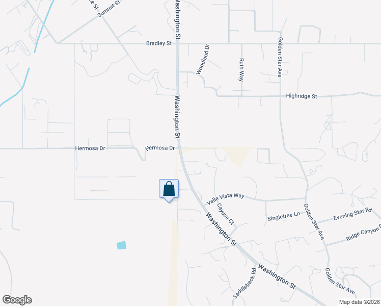 map of restaurants, bars, coffee shops, grocery stores, and more near 16095 Hermosa Drive in Riverside