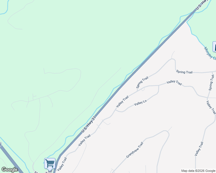 map of restaurants, bars, coffee shops, grocery stores, and more near 1140 Mill Creek Road in Warrior