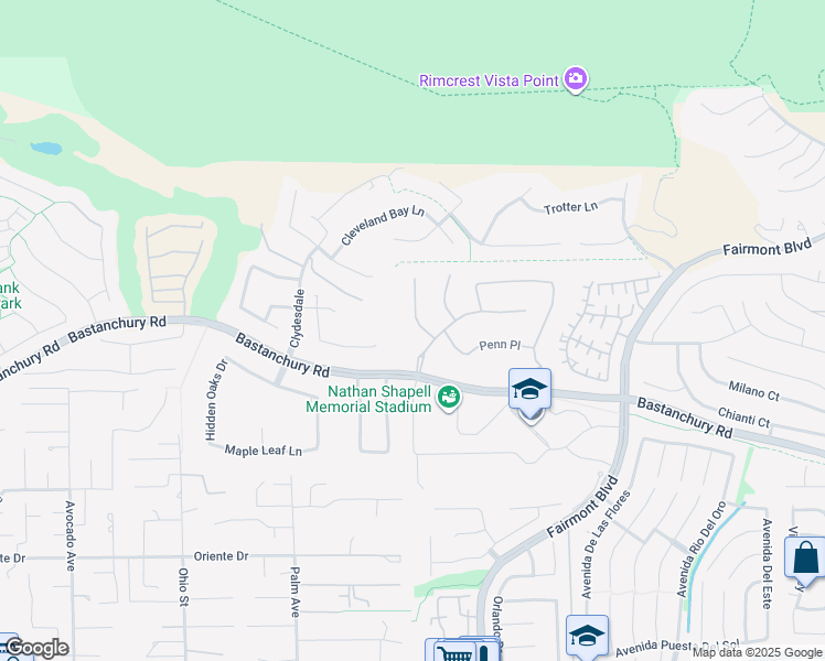 map of restaurants, bars, coffee shops, grocery stores, and more near 4137 Yale Street in Yorba Linda