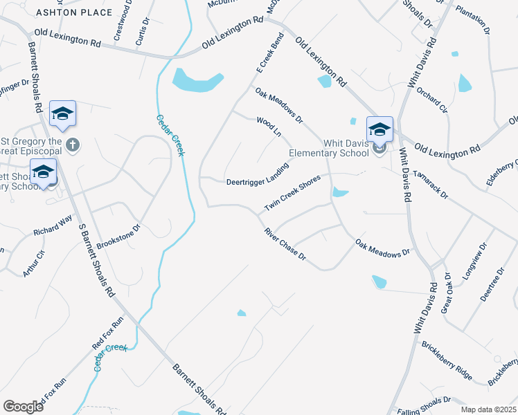 map of restaurants, bars, coffee shops, grocery stores, and more near 299 River Chase Drive in Athens