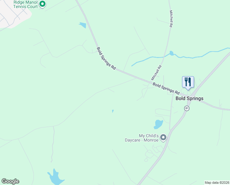 map of restaurants, bars, coffee shops, grocery stores, and more near 610 Loth Wages Road in Dacula