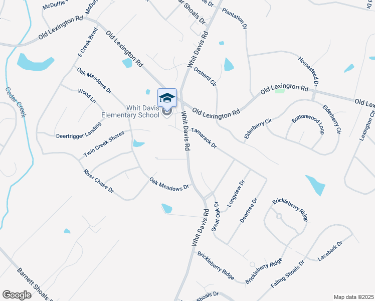 map of restaurants, bars, coffee shops, grocery stores, and more near 1450 Whit Davis Road in Athens