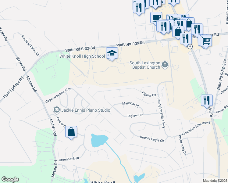 map of restaurants, bars, coffee shops, grocery stores, and more near 218 pico Place in Lexington
