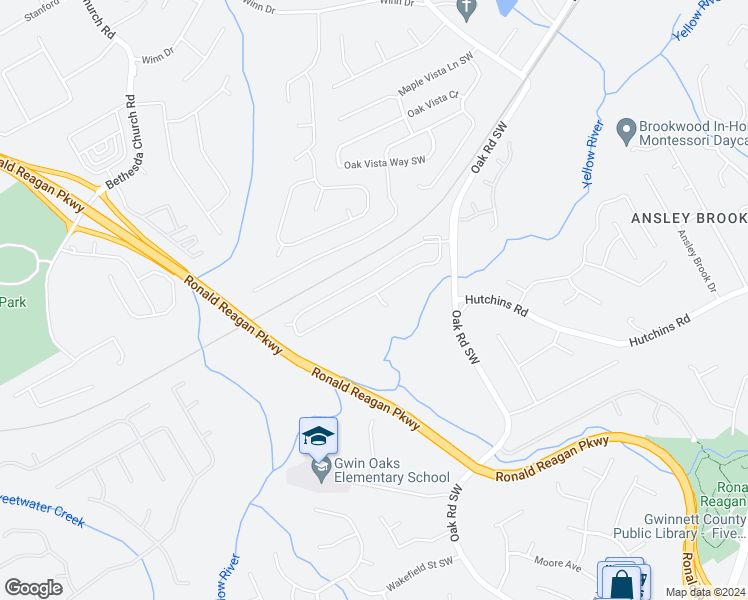 map of restaurants, bars, coffee shops, grocery stores, and more near 365 Yellow Shoals Court in Lawrenceville