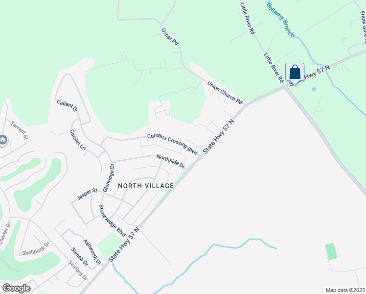map of restaurants, bars, coffee shops, grocery stores, and more near 129 Carolina Crossing Boulevard in Little River