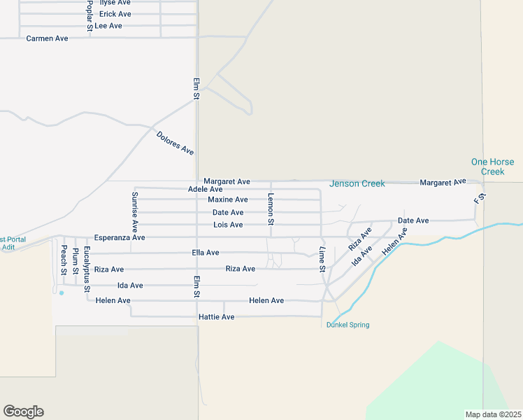 map of restaurants, bars, coffee shops, grocery stores, and more near 52216 Date Avenue in Cabazon